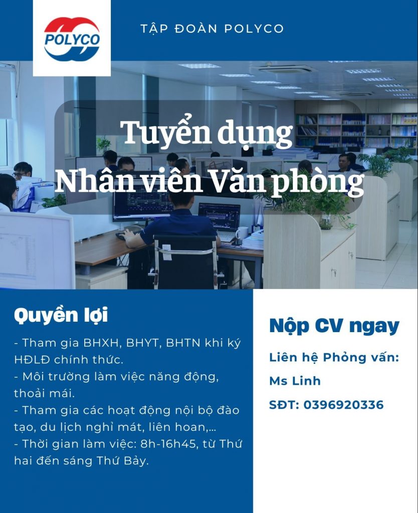 POLYCO Tuyển dụng Nhân viên Văn phòng