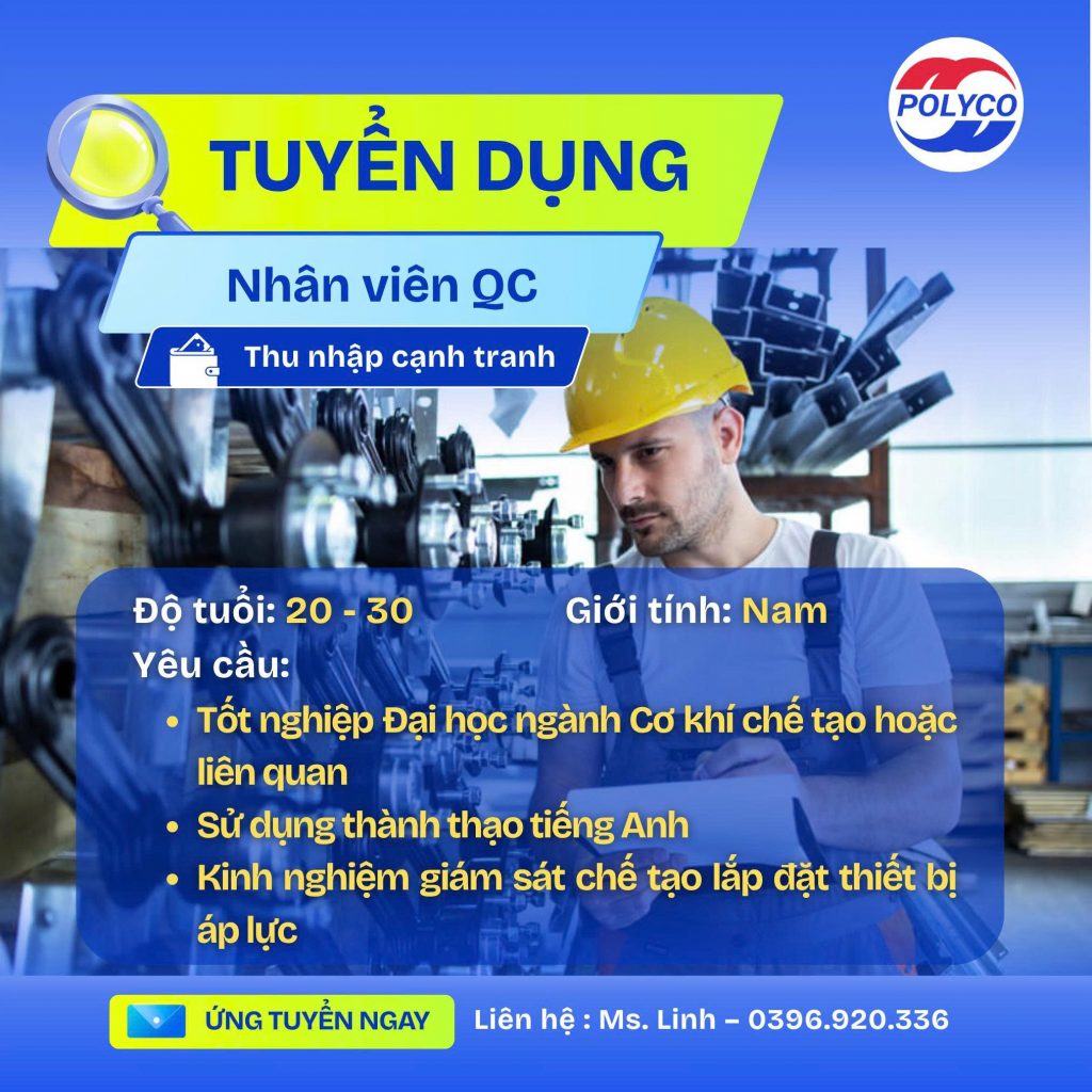 POLYCO tuyển dụng nhân viên QC