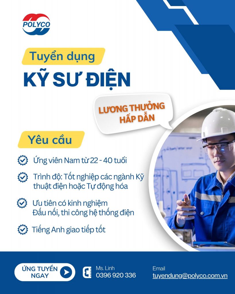 [POLYCO tuyển dụng] – Kỹ sư điện tự động hóa